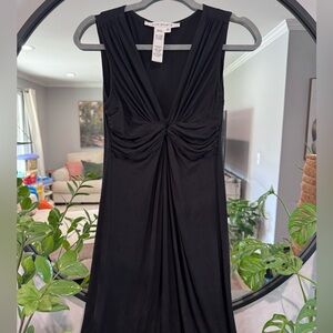 Max Studio Black Twist-Front Sleeveless Dress